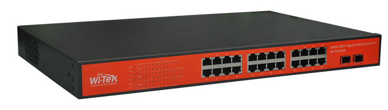 WI-PS326GF | 24 Port GbE 802.3af/at PoE Switch